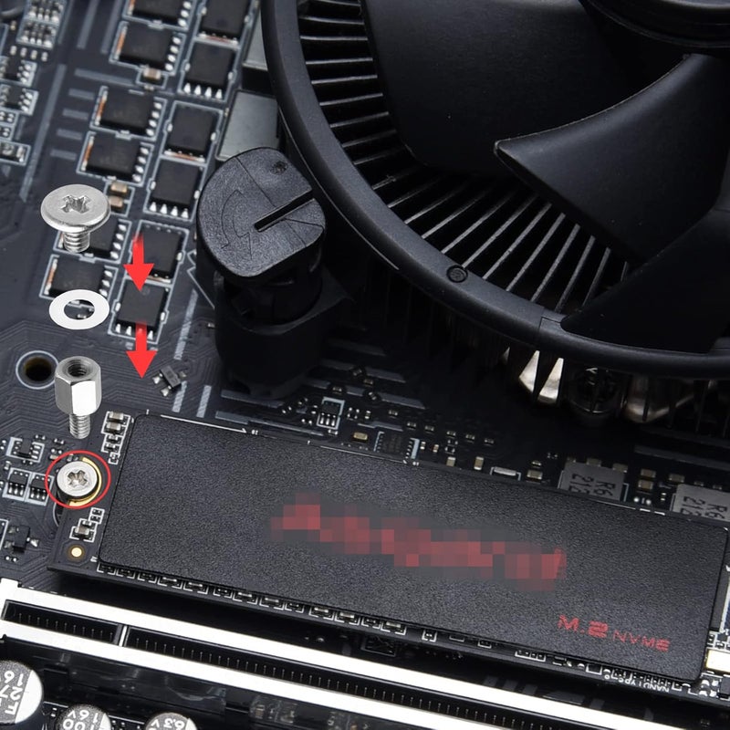 ASTARON طقم براغي PC M.2، طقم تثبيت براغي NVMe m.2 SSD للوحة الأم ASUS - Image 4